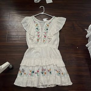 NWT LoveShackFancy Dora Antique Embroidered Floral and Butterfly